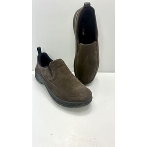 LL Bean Women's Shoes Comfort Mocs Brown Suede Slip-On Size 8 Medium